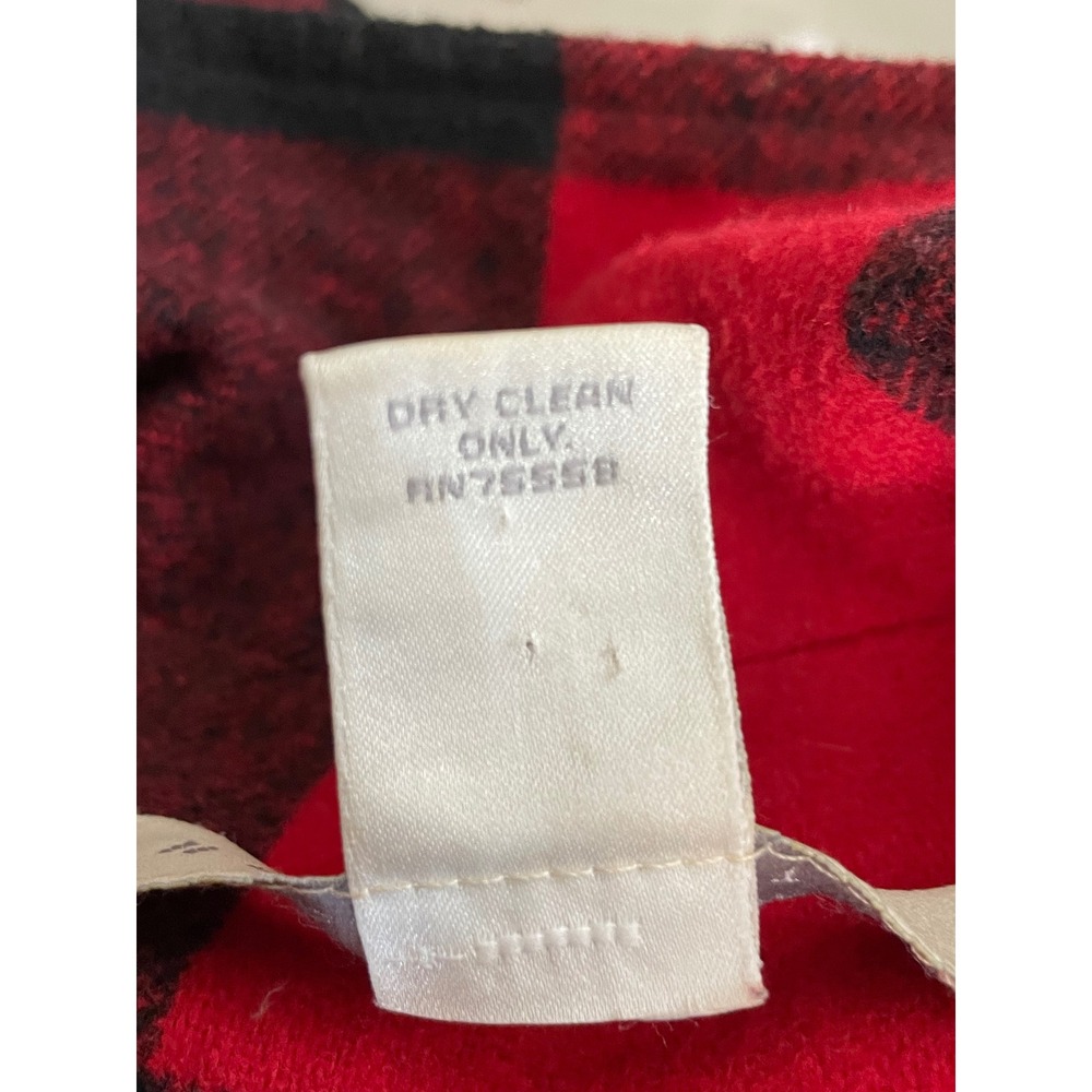 The Limited Women Blazer M/L Jacket Red Black Buffalo Plaid Wool Blend Preppy - Picture 7 of 9